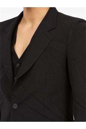Black tailored single-breasted blazer MM6 MAISON MARGIELA | SH2BN0016M35436899
